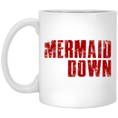 Mermaid Coffee Mug Mermaid Down 11oz - 15oz White Mug