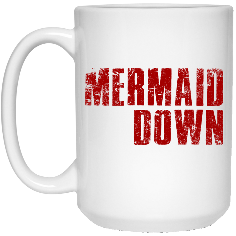 Mermaid Coffee Mug Mermaid Down 11oz - 15oz White Mug