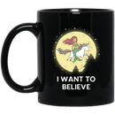 Mermaid Coffee Mug Mermaid I Want To Believe With Her Unicorn For Funny Gift Mug 11oz - 15oz Black Mug