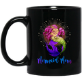 Mermaid Coffee Mug Mermaid Mom And Her Little Mermaid For Mother Day Gift 11oz - 15oz Black Mug