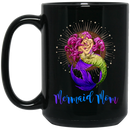 Mermaid Coffee Mug Mermaid Mom And Her Little Mermaid For Mother Day Gift 11oz - 15oz Black Mug
