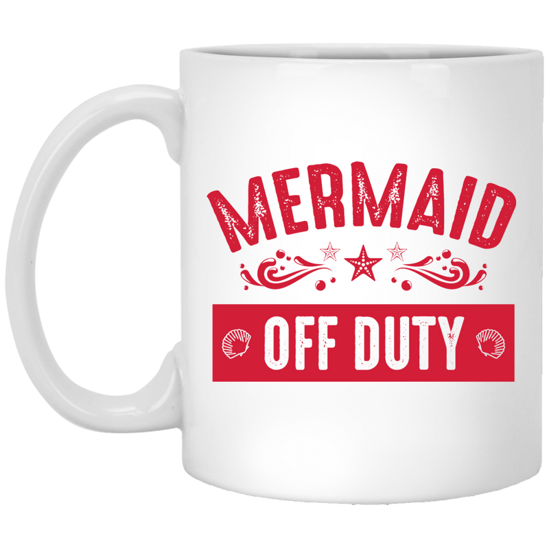 Mermaid Coffee Mug Mermaid Off Duty 11oz - 15oz White Mug