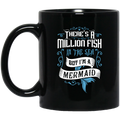 Mermaid Coffee Mug Mermaid on dry land 11oz - 15oz Black Mug