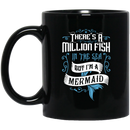 Mermaid Coffee Mug Mermaid on dry land 11oz - 15oz Black Mug