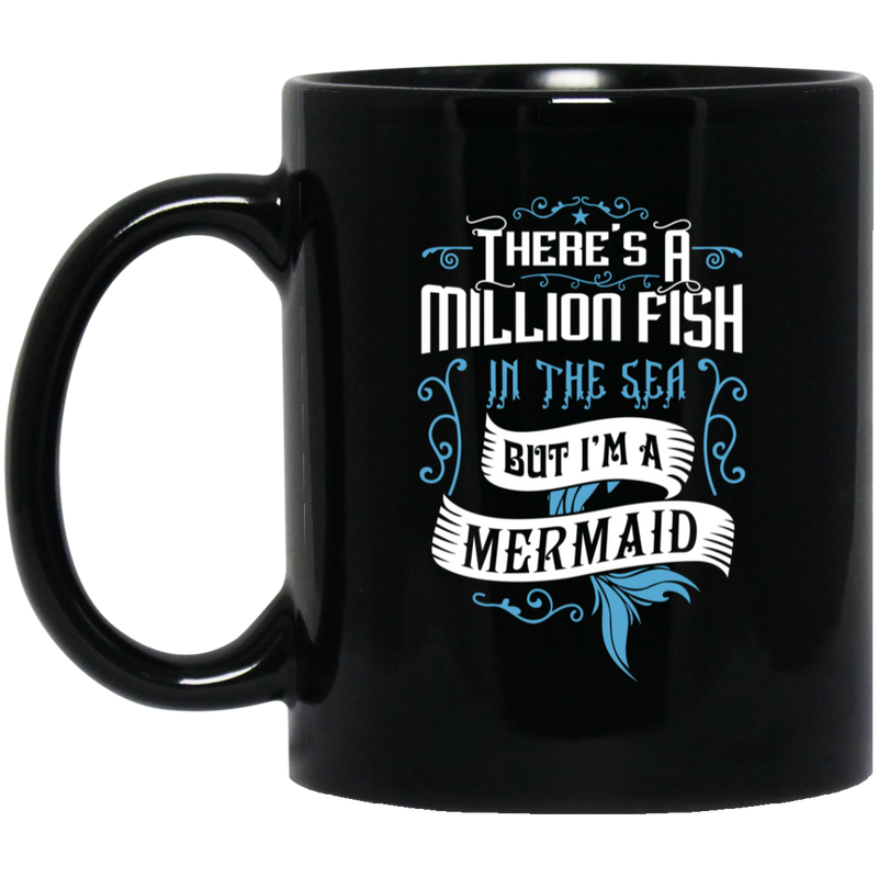 Mermaid Coffee Mug Mermaid on dry land 11oz - 15oz Black Mug
