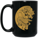 Mermaid Coffee Mug Mermaid Solar Eclipse 11oz - 15oz Black Mug