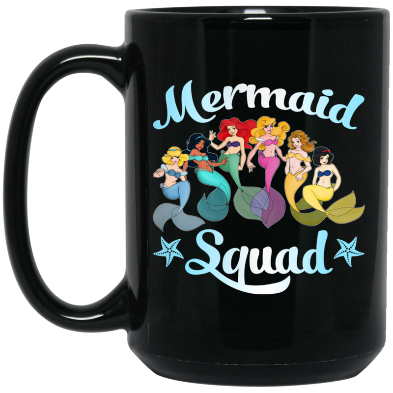 Mermaid Coffee Mug Mermaid Squad 11oz - 15oz Black Mug