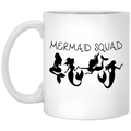Mermaid Coffee Mug Mermaid Squad 4 Mermaid Dancers 11oz - 15oz White Mug