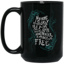 Mermaid Coffee Mug My Home Is The Open Sea Stars Shine Brighter Mermaid 11oz - 15oz Black Mug
