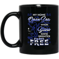 Mermaid Coffee Mug My Home Is The Open Sea Where Stars Shine Brighter My Soul Is Free Mermaid 11oz - 15oz Black Mug