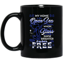 Mermaid Coffee Mug My Home Is The Open Sea Where Stars Shine Brighter My Soul Is Free Mermaid 11oz - 15oz Black Mug