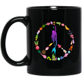 Mermaid Coffee Mug Peace Shape Is A Combination Of Mermaid Ocean Friends For Peace Day 11oz - 15oz Black Mug