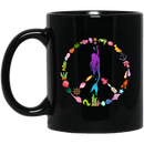 Mermaid Coffee Mug Peace Shape Is A Combination Of Mermaid Ocean Friends For Peace Day 11oz - 15oz Black Mug