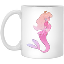 Mermaid Coffee Mug Pink Mermaid Queen Lover 11oz - 15oz White Mug