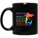 Mermaid Coffee Mug Rainbows Mermaids Are The Proof Funny Mermaid 11oz - 15oz Black Mug