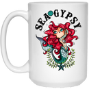 Mermaid Coffee Mug Seagypsy Mermaid with Tattoos Funny For Women 11oz - 15oz White Mug
