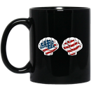 Mermaid Coffee Mug Seashell Mermaid American Flag Funny 11oz - 15oz Black Mug