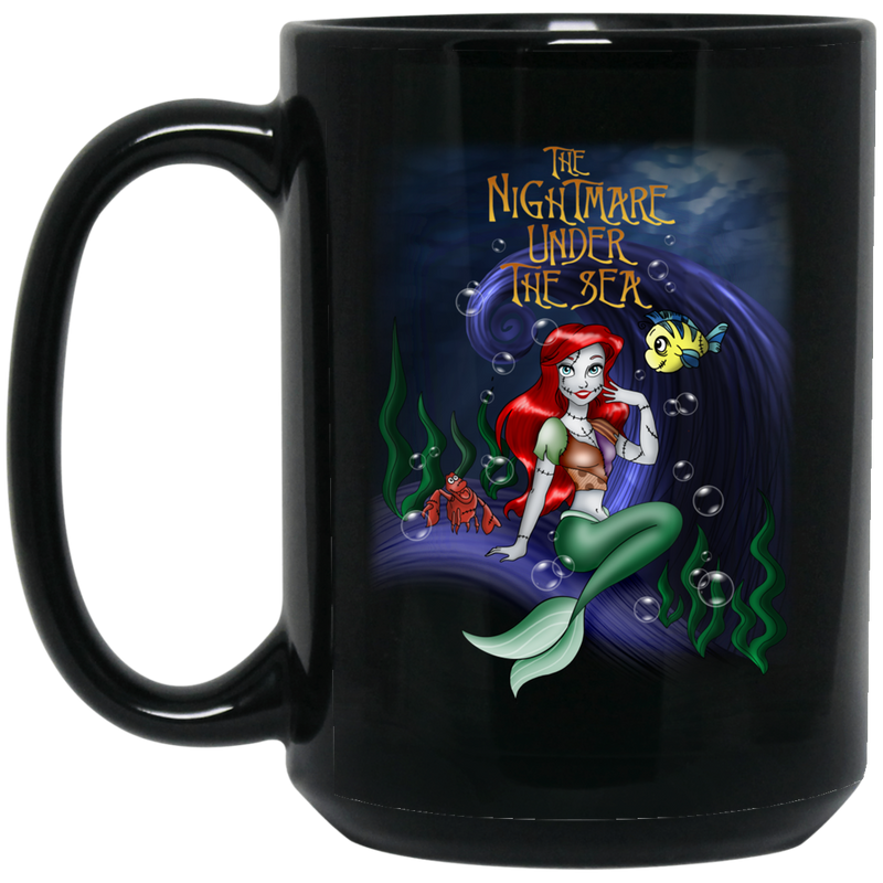Mermaid Coffee Mug The Nightmare Under The Sea For Halloween Holiday 11oz - 15oz Black Mug