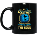 Mermaid Coffee Mug The Ocean Stirs The Heart Inspires The Imagination Brings Eternal Joy To Soul 11oz - 15oz Black Mug