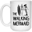 Mermaid Coffee Mug The Walking Mermaid Skeleton 11oz - 15oz White Mug