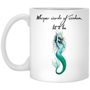 Mermaid Coffee Mug Whisper Word Of Wisdom Let It Be Mermaid 11oz - 15oz White Mug