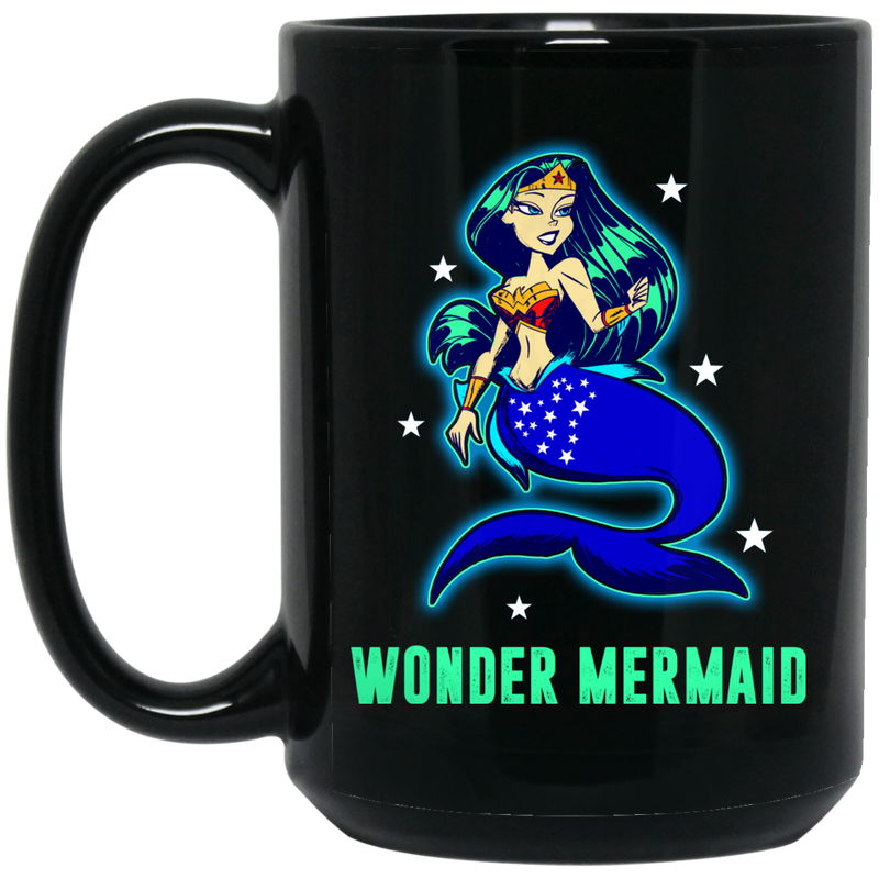 Mermaid Coffee Mug Wonder Mermaid For Women Mermaid 11oz - 15oz Black Mug