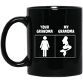 Mermaid Coffee Mug Your Grandma My Grandma Cute Mermaid 11oz - 15oz Black Mug