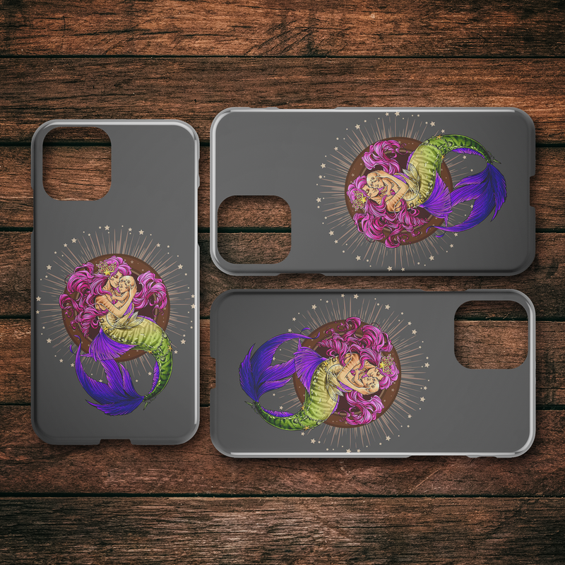 Mermaid Mom And Her Little Mermaid iPhone Case teelaunch