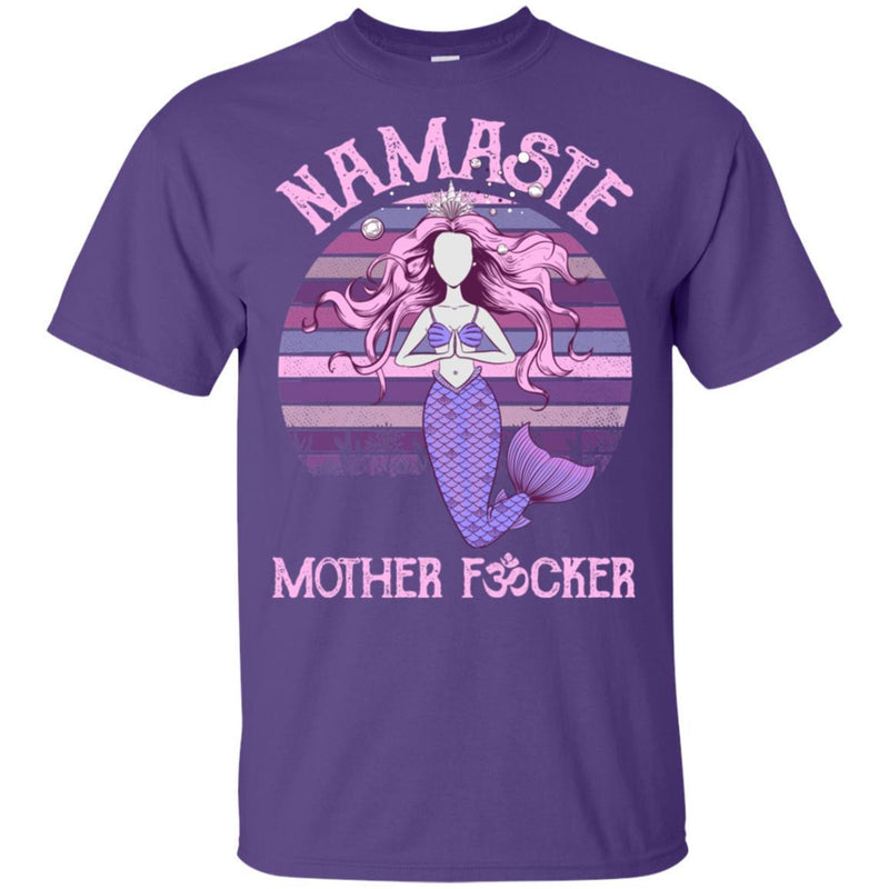 Mermaid- Namaste Mother F*cker Yoga Mermaid T-Shirt CustomCat