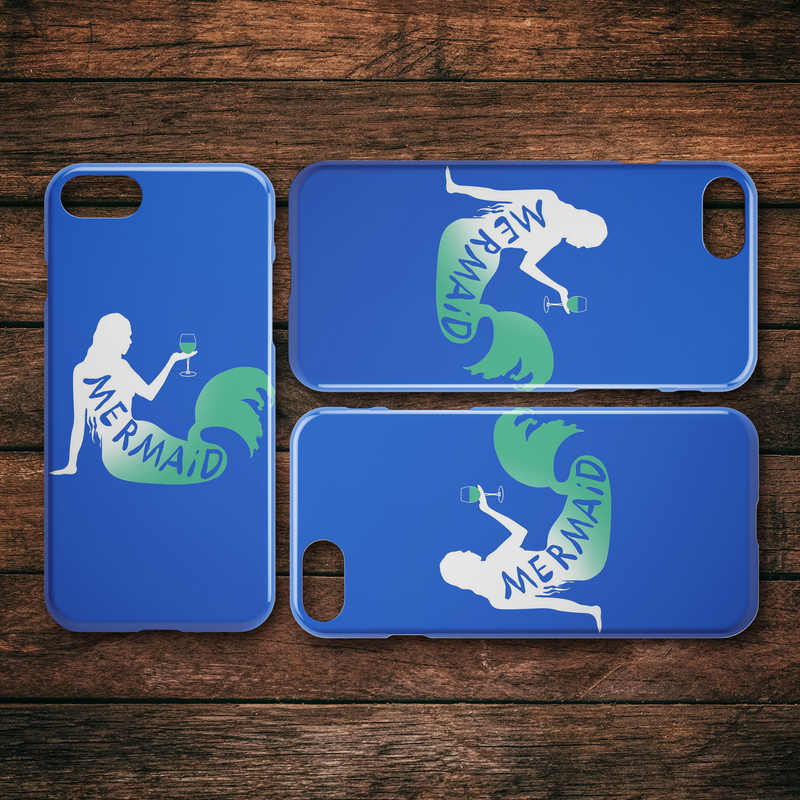 Mermaid Of Course I Drink Like A Fish I'm A Mermaid Drinking Wine iPhone Case teelaunch