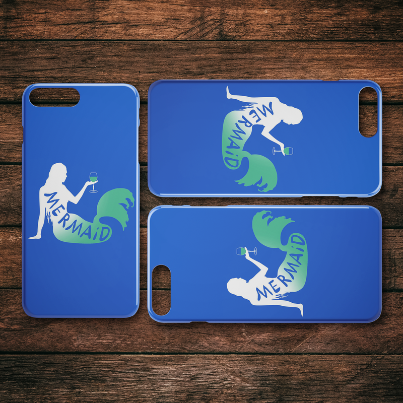 Mermaid Of Course I Drink Like A Fish I'm A Mermaid Drinking Wine iPhone Case teelaunch