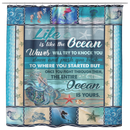 Mermaid Shower Curtains Life Is Like The Ocean Waves Will Try To Knock You Mermaid For Bathroom Decor