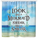 Mermaid Shower Curtains Look Like A Mermaid Swear Like A Sailor Shower Curtains For Bathroom Decor