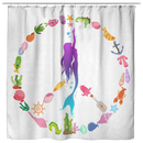 Mermaid Shower Curtains Peace Shape Is A Combination Of Mermaid And Her Ocean Friends For Bathroom Decor