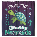 Mermaid Shower Curtains Save The Chubby Mermaid Turtle For Bathroom Decor