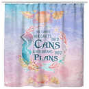 Mermaid Shower Curtains She Turned Her Can't Into Cans & Her Dreams Into Plans Shower Curtains For Bathroom Decor