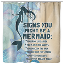 Mermaid Shower Curtains Signs You Might Be A Mermaid Shower Curtains For Bathroom Decor