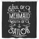 Mermaid Shower Curtains Soul Of A Mermaid Mouth Of A Sailor For Bathroom Decor