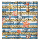 Mermaid Shower Curtains Underwater World Seamless Pattern Coral And Seashell Nature Shower Curtains For Bathroom Decor