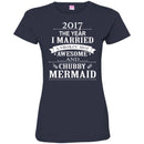 Mermaid T-Shirt 2017 The Year I Married With Chubby Mermaid For Male Tee Shirt CustomCat