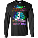 Mermaid T-Shirt August Woman The Soul Of A Mermaid The Fire Of A Lionness Tee Shirt CustomCat
