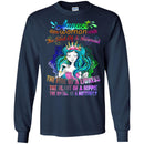 Mermaid T-Shirt August Woman The Soul Of A Mermaid The Fire Of A Lionness Tee Shirt CustomCat