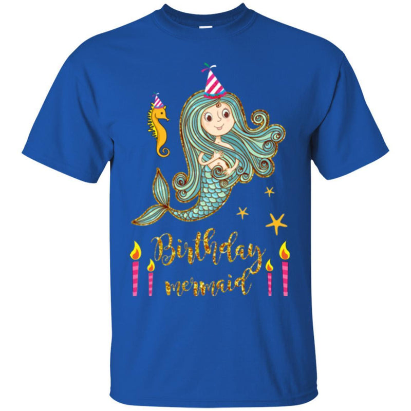 Mermaid T-Shirt Birthday Mermaid Gifts For Girl Who Loves Mermaid Tee Gifts Tee Shirt CustomCat