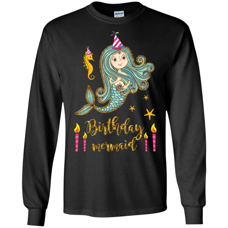 Mermaid T-Shirt Birthday Mermaid Gifts For Girl Who Loves Mermaid Tee Gifts Tee Shirt CustomCat