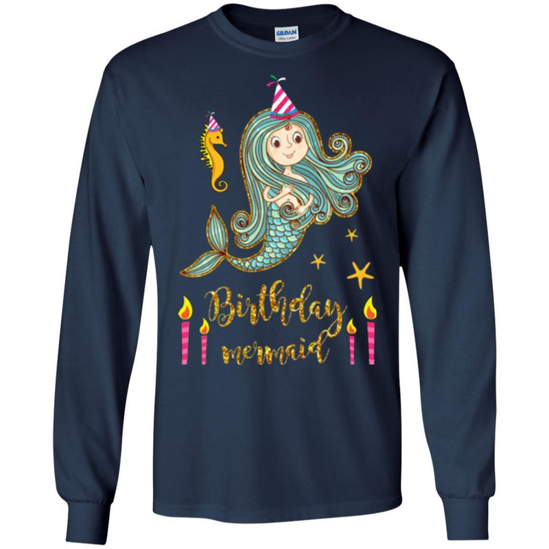 Mermaid T-Shirt Birthday Mermaid Gifts For Girl Who Loves Mermaid Tee Gifts Tee Shirt CustomCat