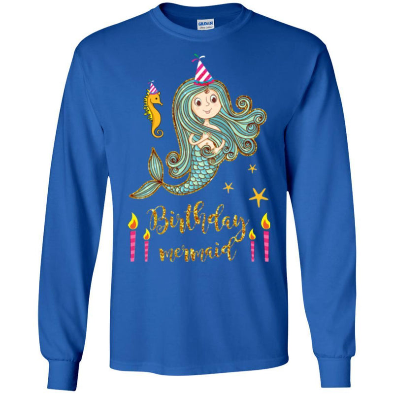 Mermaid T-Shirt Birthday Mermaid Gifts For Girl Who Loves Mermaid Tee Gifts Tee Shirt CustomCat