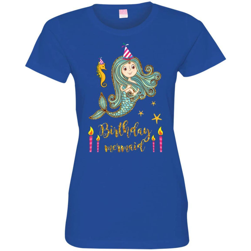 Mermaid T-Shirt Birthday Mermaid Gifts For Girl Who Loves Mermaid Tee Gifts Tee Shirt CustomCat