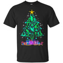 Mermaid T-Shirt Christmas Tree Is Made Of Floating To The Star Mermaids  For Christmas Tee Gifts CustomCat