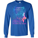 Mermaid T-Shirt Galaxy Colorful Mermaid Design With Etiquette Smile Believe In Magic Tee Shirt CustomCat