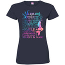 Mermaid T-Shirt Galaxy Colorful Mermaid Design With Etiquette Smile Believe In Magic Tee Shirt CustomCat